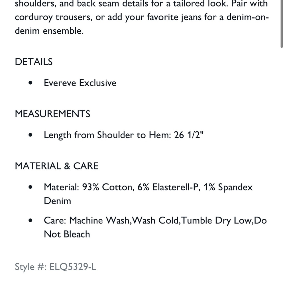 Evereve beautiful stylish fit denim blazer brand new